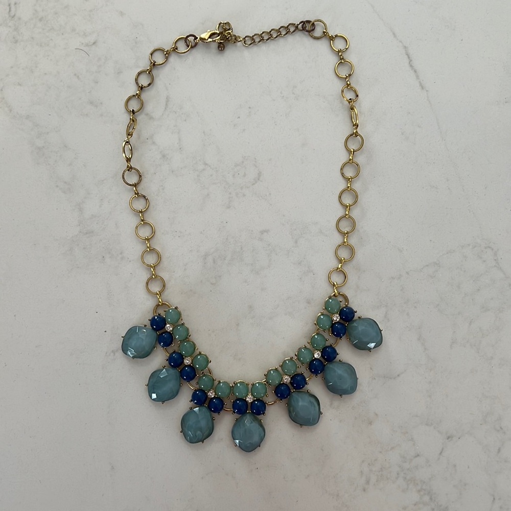 Gold and blue boutique necklace